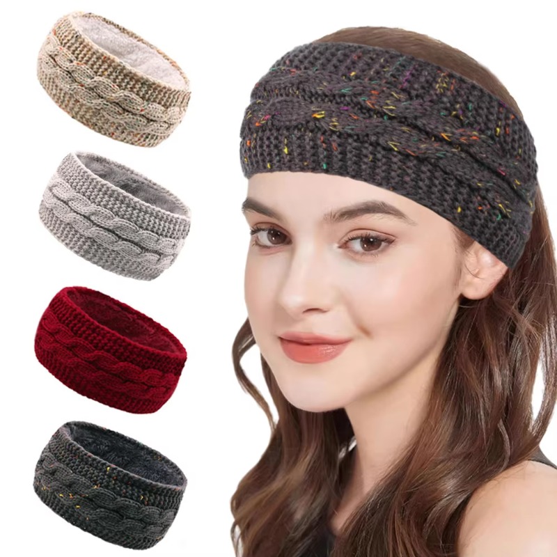 Women's Winter Chunky Knit Hea - Fleece Ear Warmer Band review and price