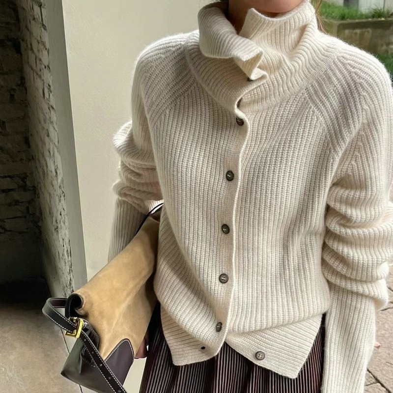 Turtleneck Cardigan Ladies 100 - Wool Coat Peacoat review and price